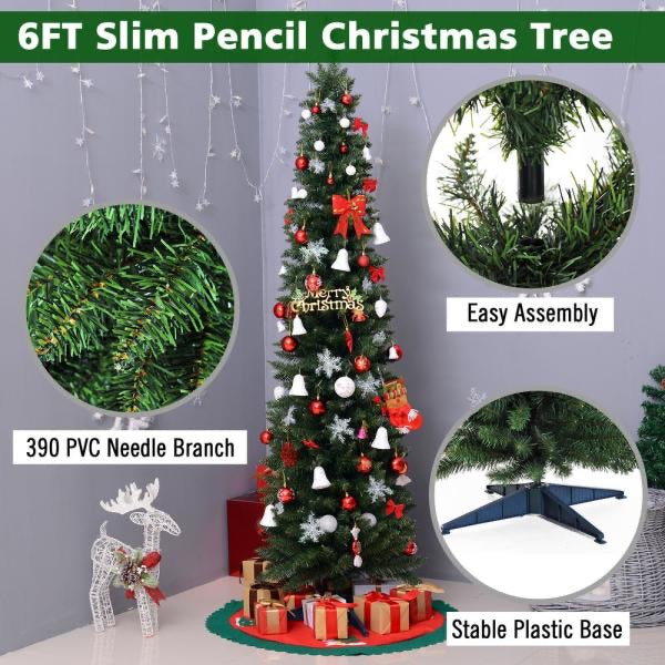 6' Slim Unlit Artificial Christmas Tree (#K5336)