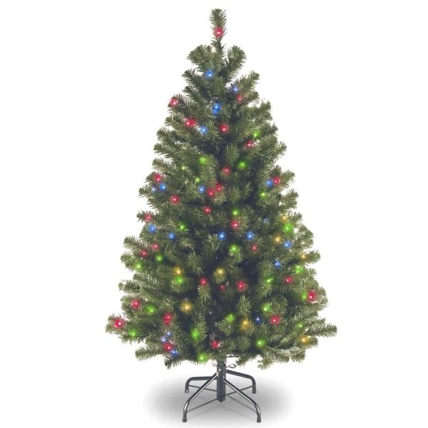 4.5' North Valley Spruce Artificial Christmas Tree with Multicolor Lights (#K5445)