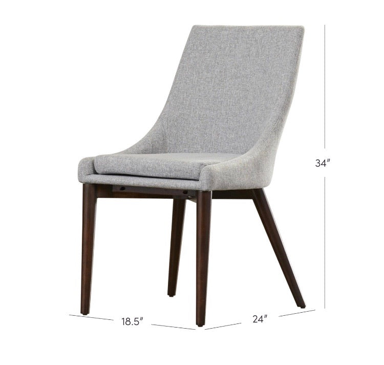 (Set of 2) Aaliyah Upholstered Side Chairs Gray CG404
