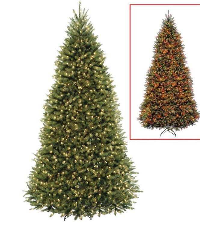 9 ft. PowerConnect Dunhill Fir Artificial Christmas Tree with Dual Color LED Lights CG1846