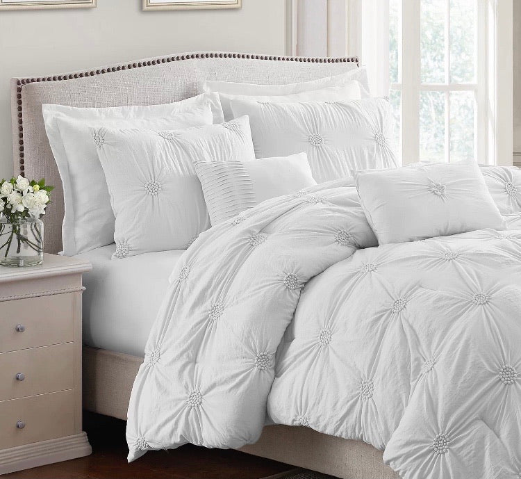 (King/Cal. King) Tierra Floral Pintuck Comforter Set CG1901