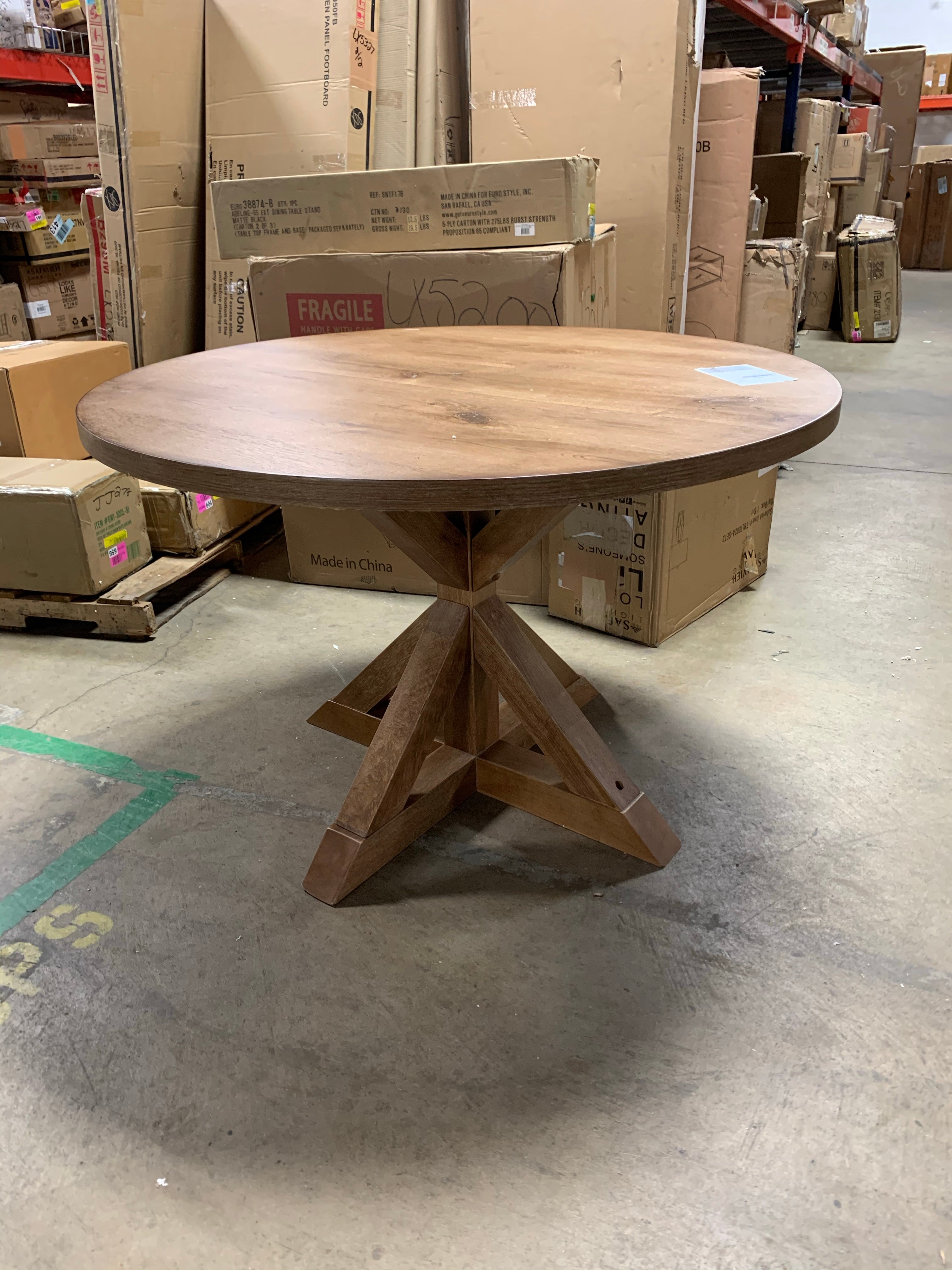 Windvale Cross-Buck Base Dining Table