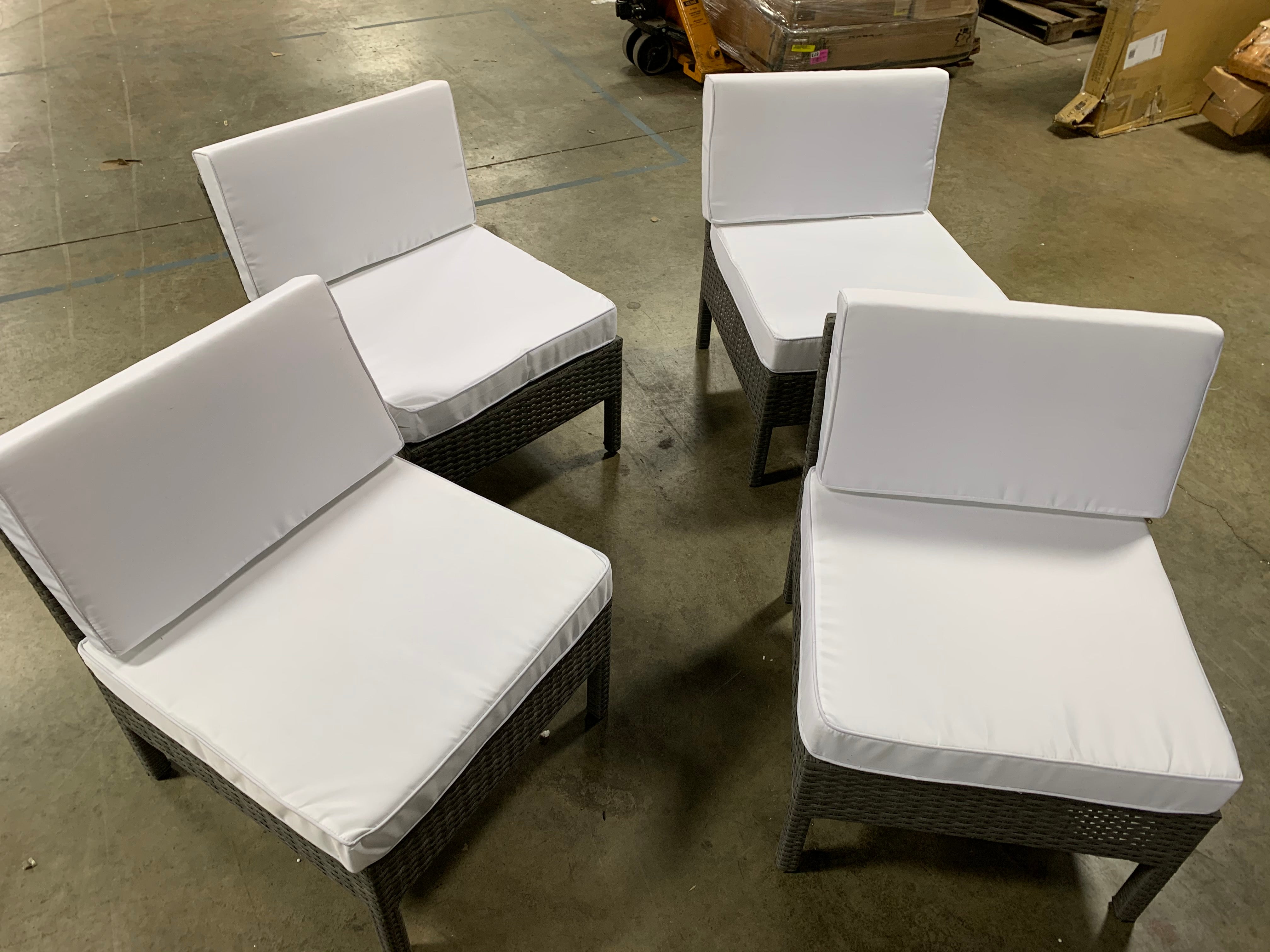 McCubbin Naples Armless Outdoor Chairs (Set of 4)