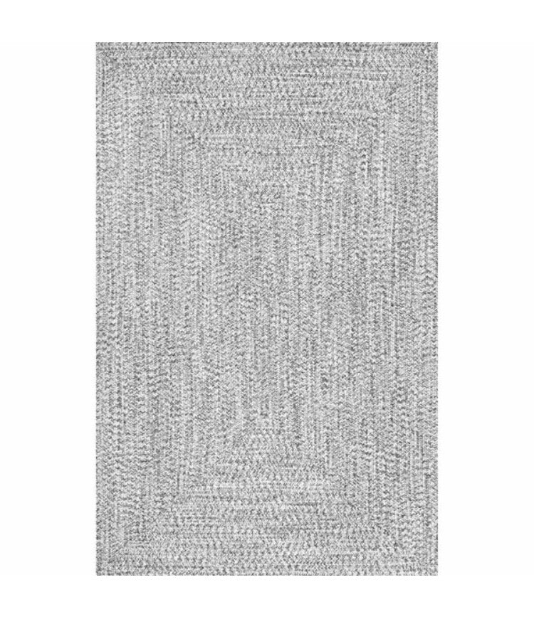 5'x8' Salt and Pepper Braided Rug CG186