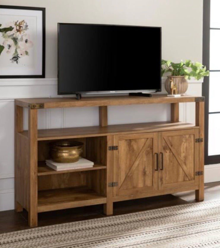 Barnwood TV Stand 65 in. with Adjustable Shelves CG1806