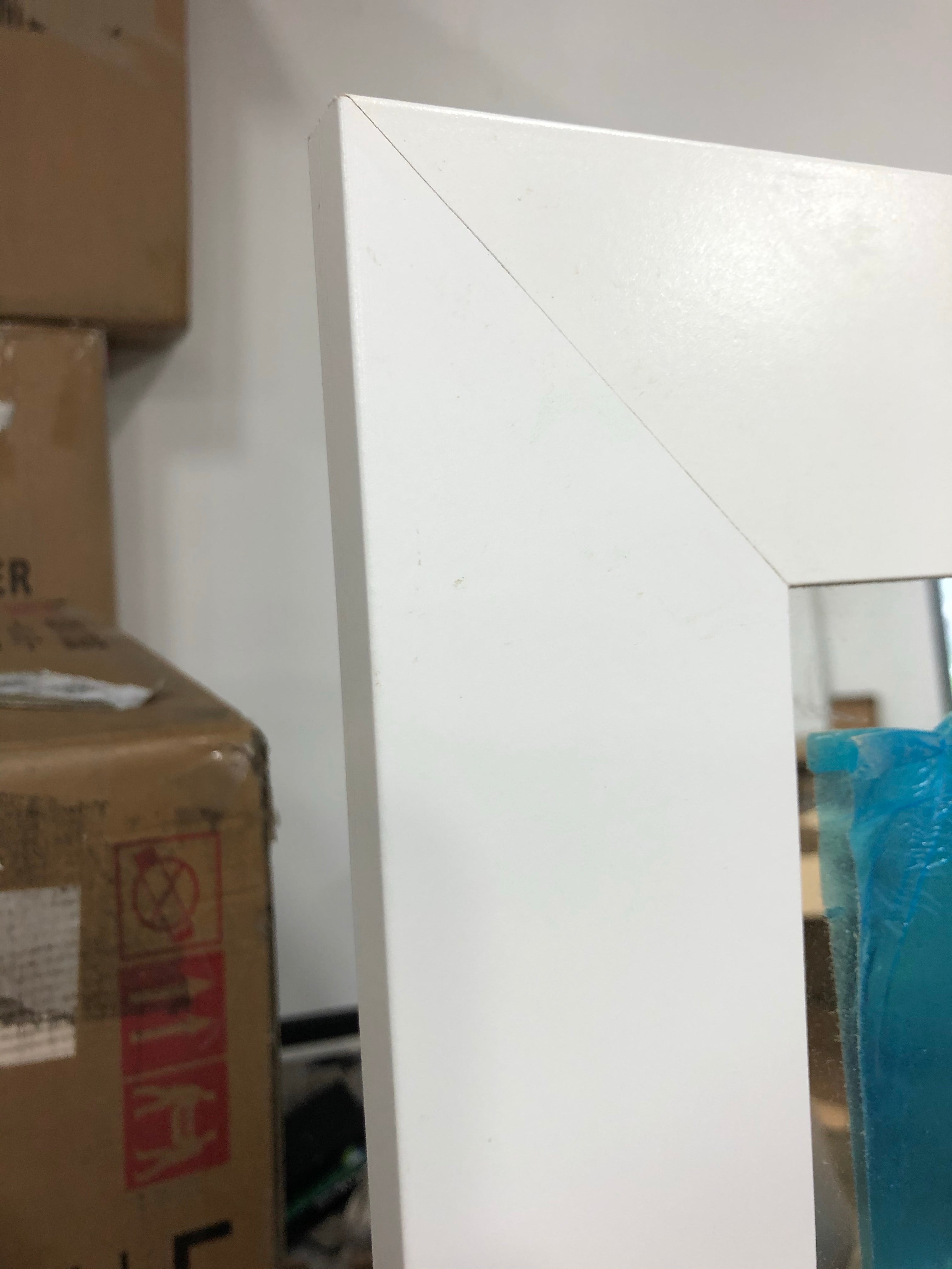 18" x 66" Mirrotek White Over-the-Door Mirror CG380
