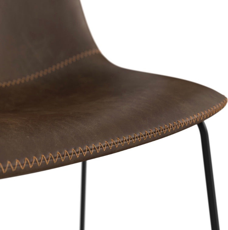 (Set of 2) 24" Petra Counter Stools In Brown And Black Finish CG1815