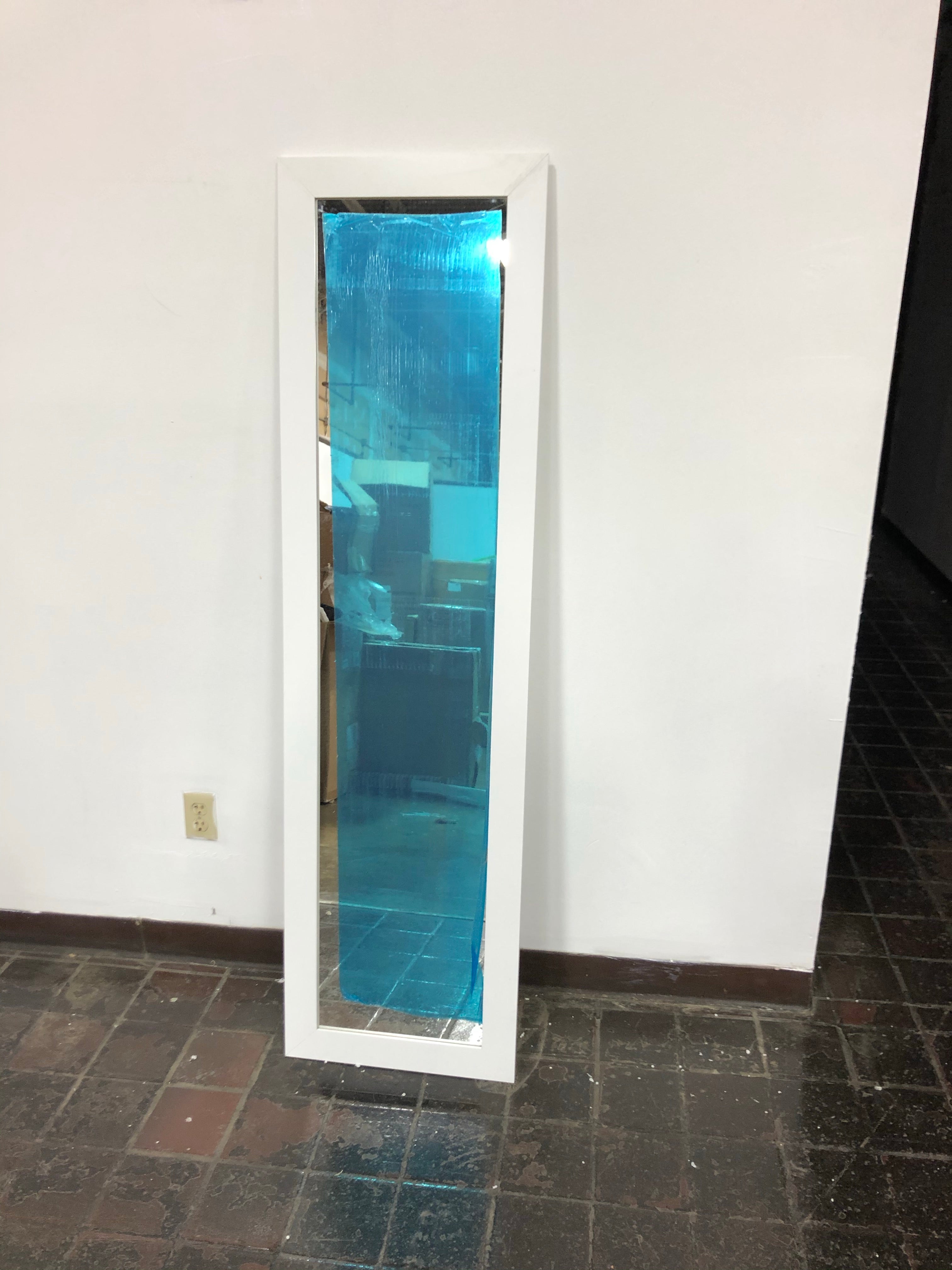 18" x 66" Mirrotek White Over-the-Door Mirror CG380
