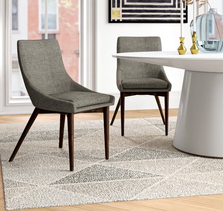(Set of 2) Aaliyah Upholstered Side Chair in Gray CG1523