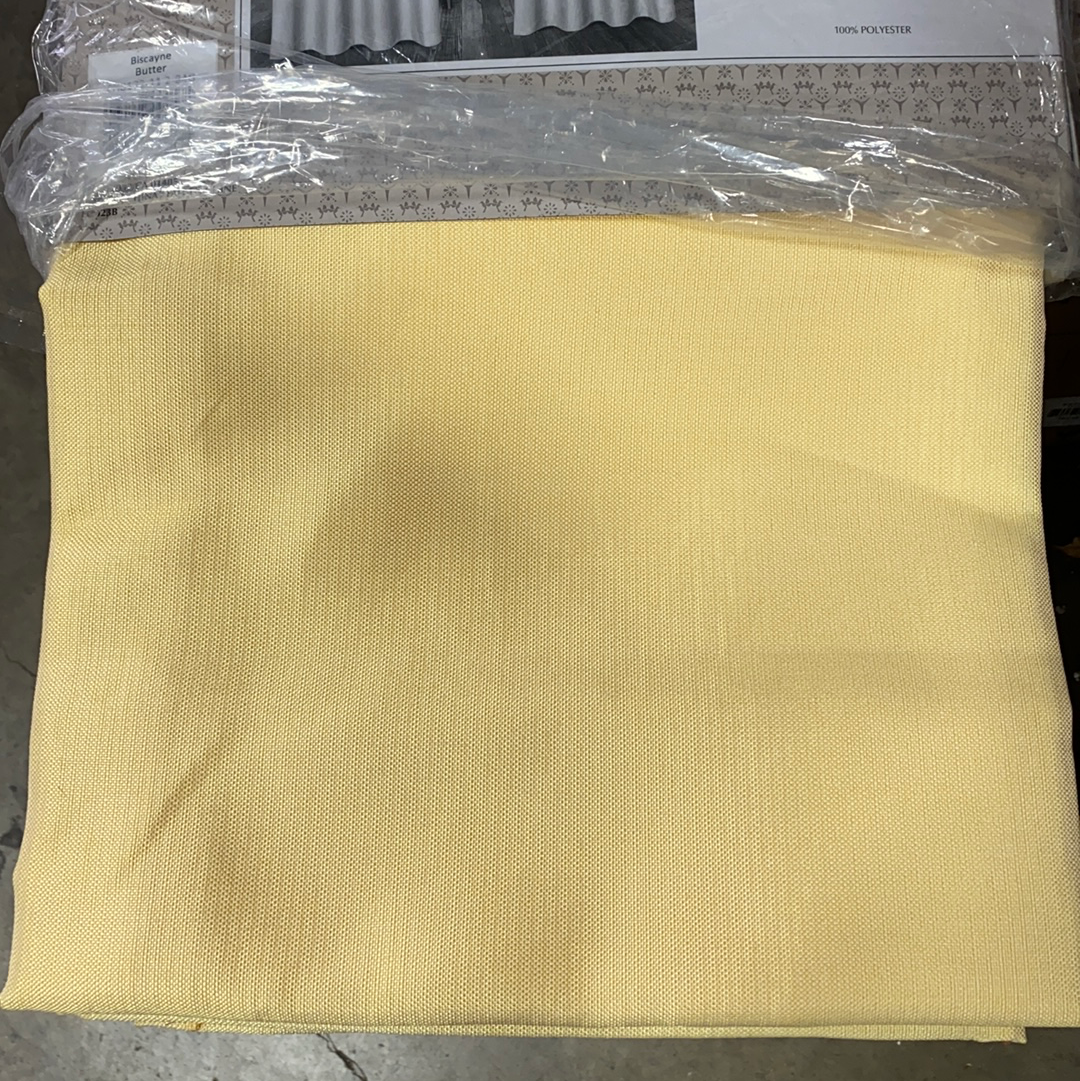 Yellow Junious Solid Semi-Sheer Grommet Curtain Panels (Set of 2) EE228