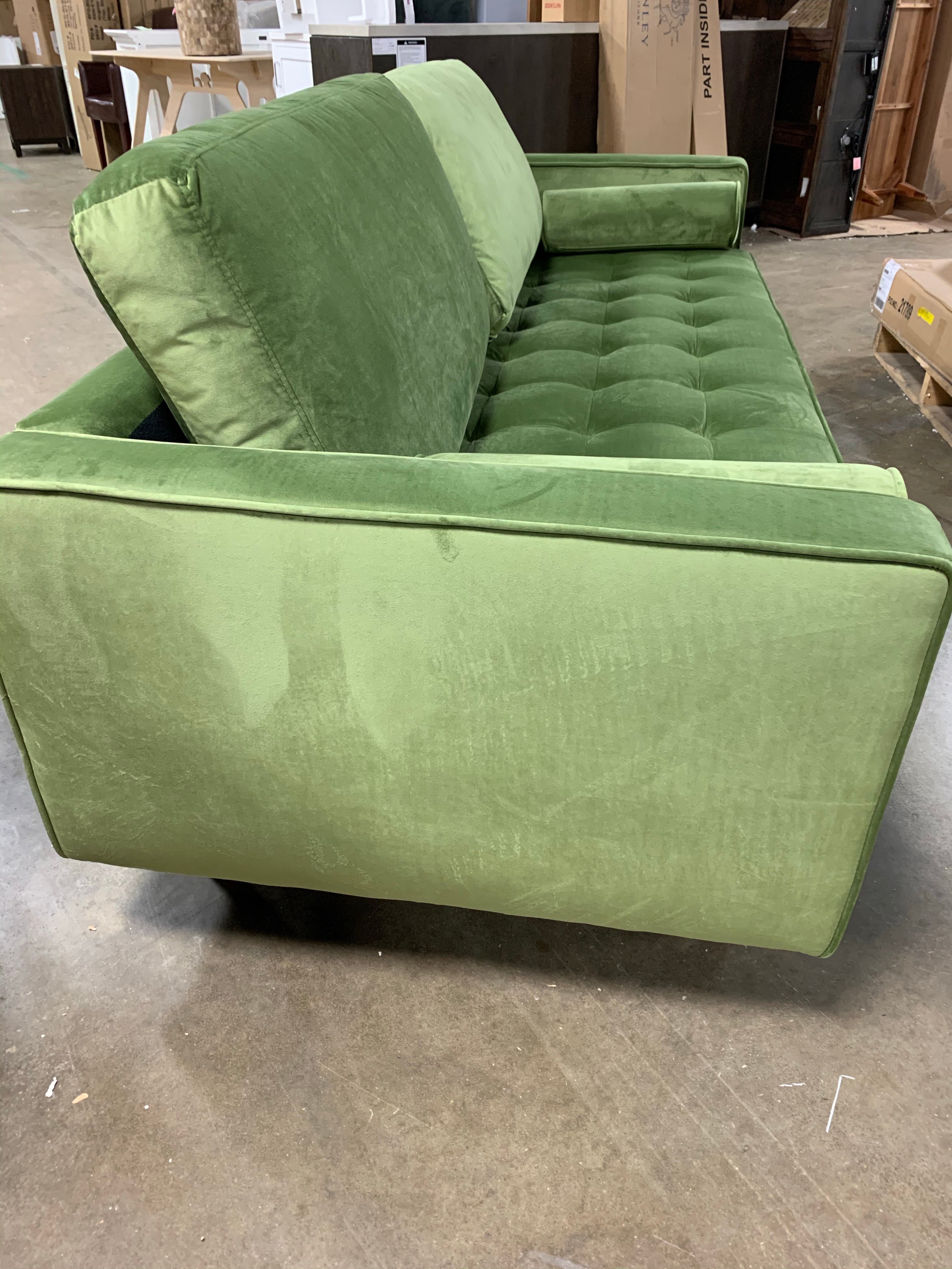84" Ravi Velvet Square Arm Sofa