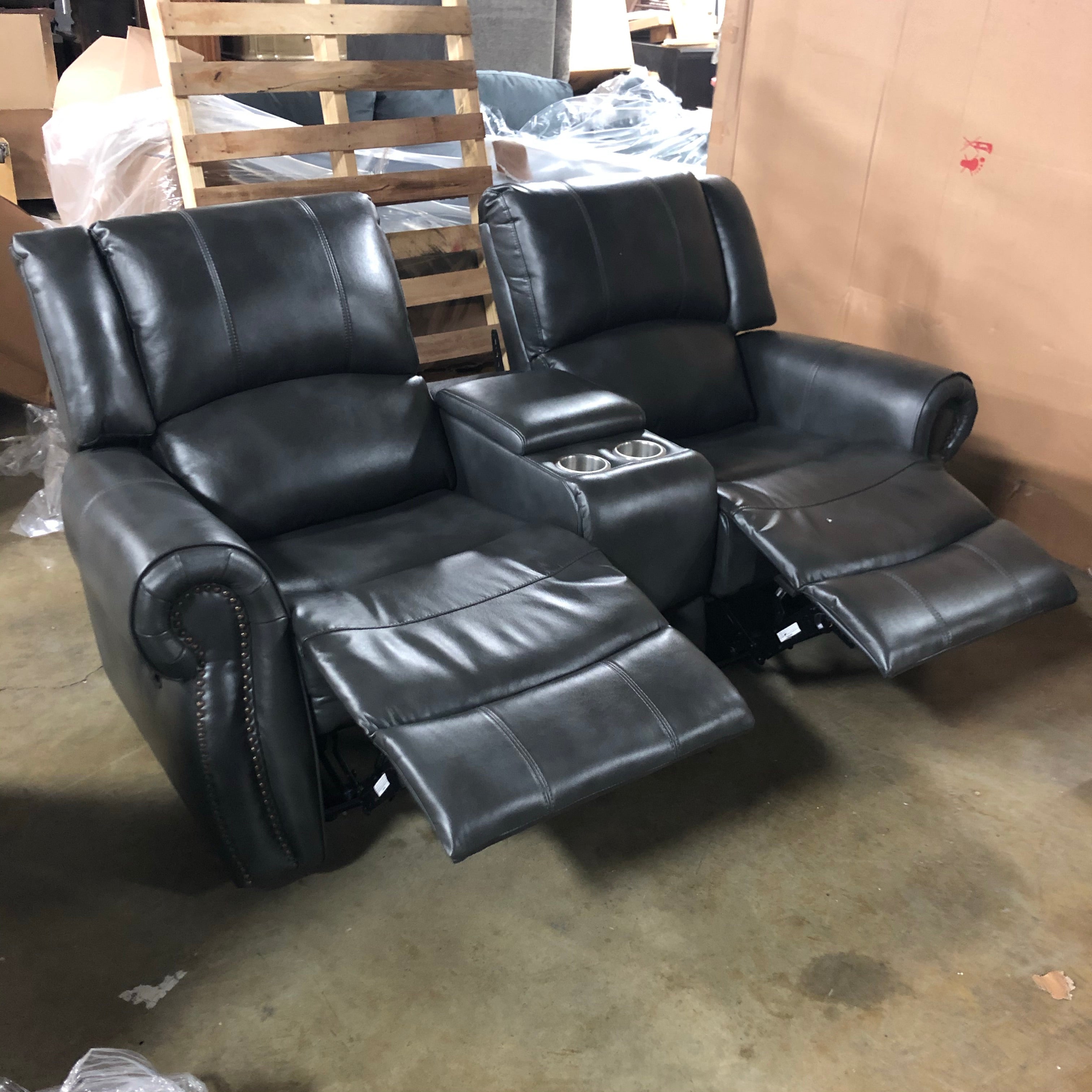 Baynes 78" Wide Faux Leather Round Arm Reclining Loveseat