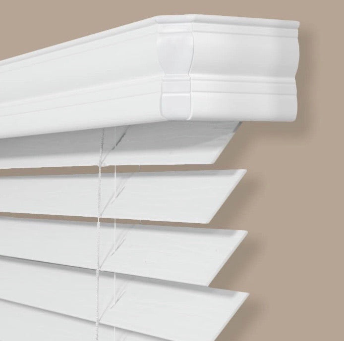 (Set of 2) Faux Wood Cordless Room Darkening Blinds White - 46" W x 72" H CG642