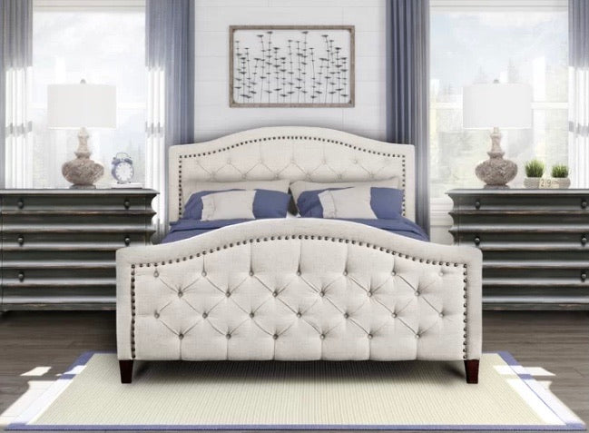 (Queen) Homefare Tufted Platform Upholstered Bed CG1921 (2 Boxes)