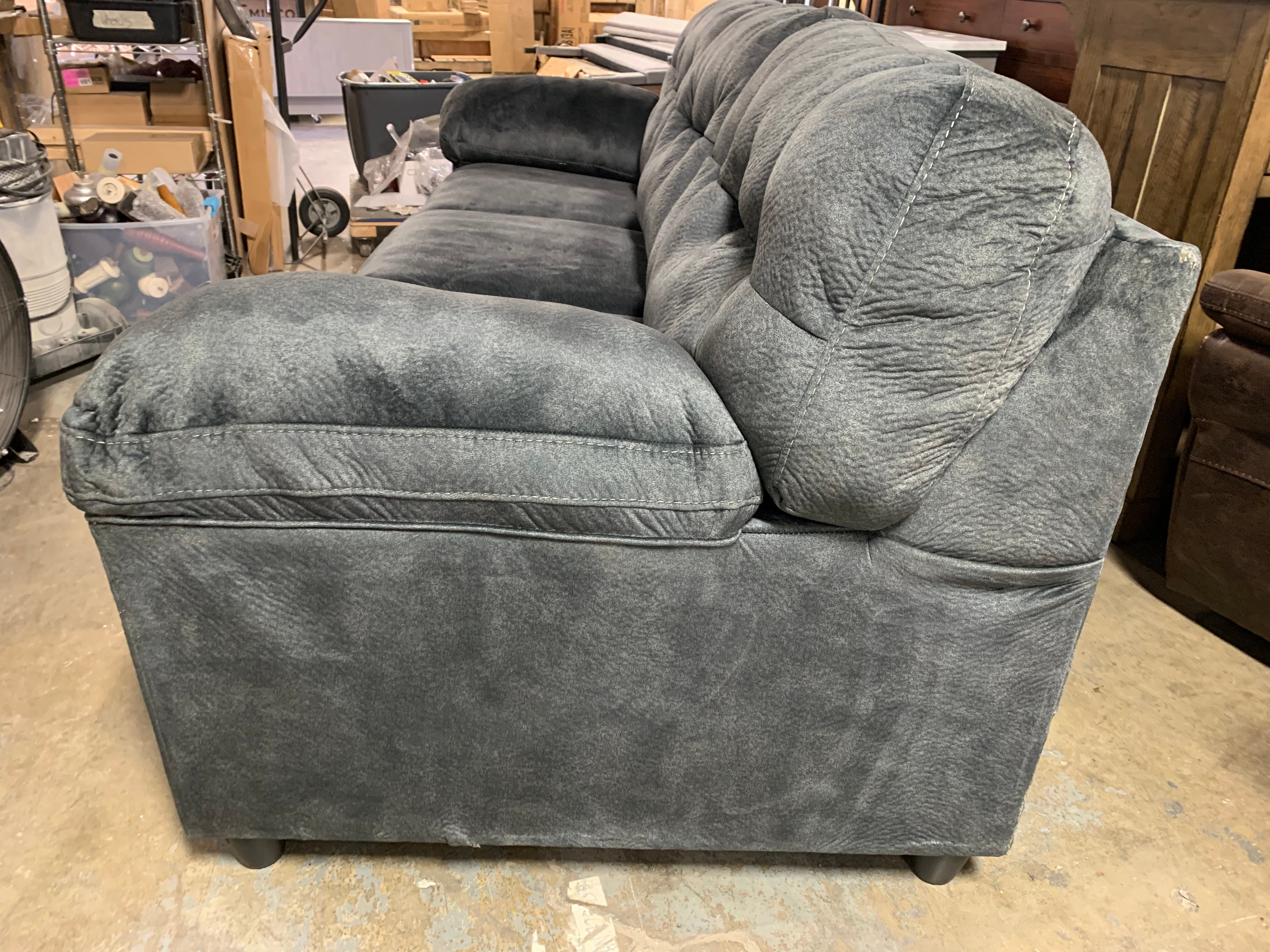 91.5" Pillow Top Arm Sofa, Charcoal