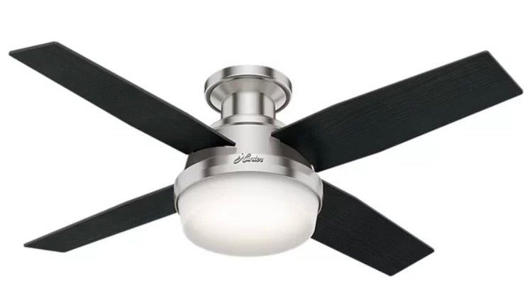 44" Dempsey Low Profile 4 - Blade LED Flush Mount Ceiling Fan CG1813