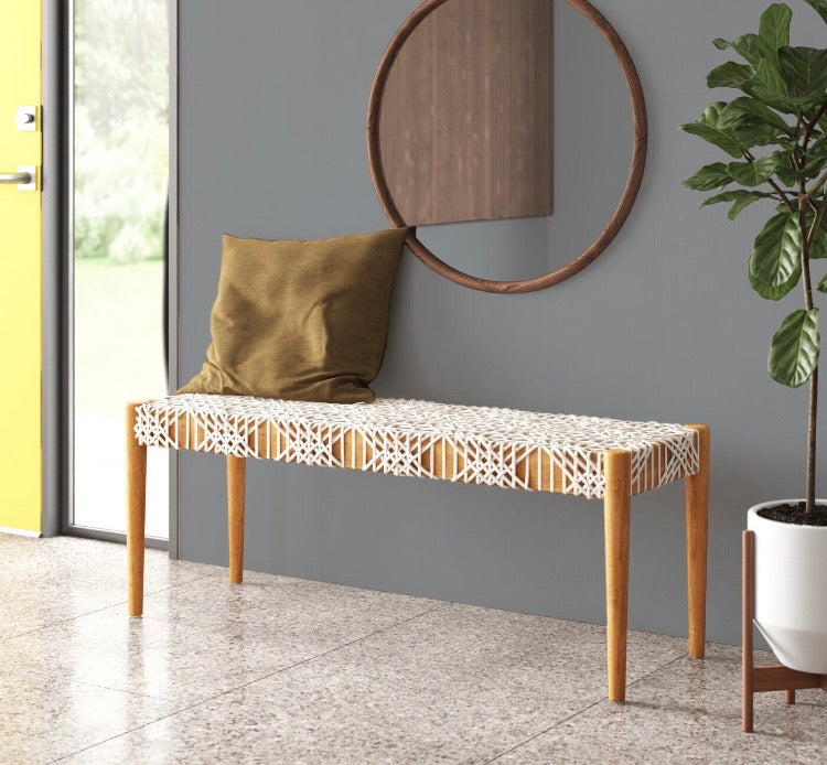 Bandelier Coastal Off-white/Natural Accent Bench CG828
