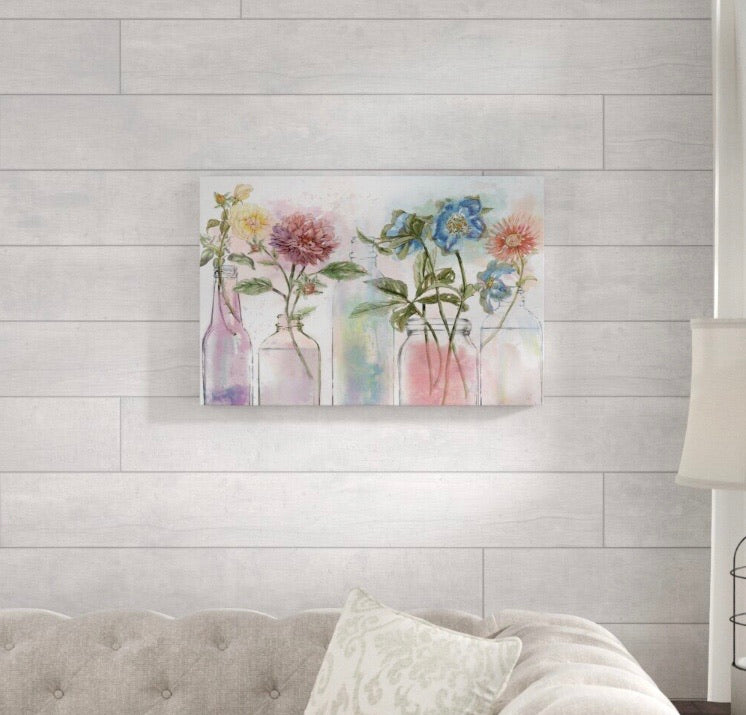 36"x26" Vintage Bottle Collection Canvas CG403