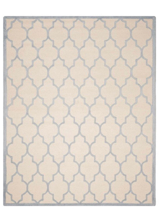 8'x10' Whitchurch Hand-Tufted Wool Ivory/Light Blue Area Rug CG285