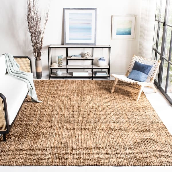 Safavieh Handmade Natural Fiber Jerneja Solid Chunky Jute Rug, 9’ x 12’ - Natural (#31R)