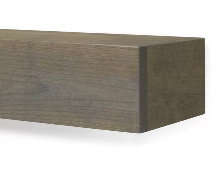 60" Dogberry Modern Farmhouse Fireplace Shelf Mantel in Ash Gray CG1935