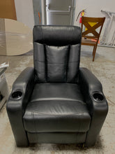 Load image into Gallery viewer, Black Gel Reclining Leather Home Theater Manual Recliner
