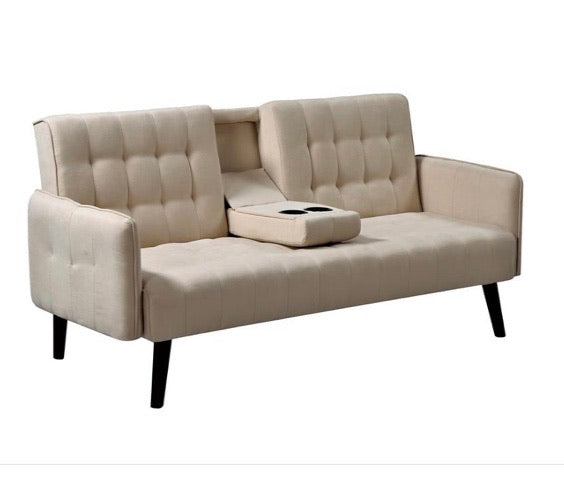 72" Payne Convertible Beige Sofa CG704