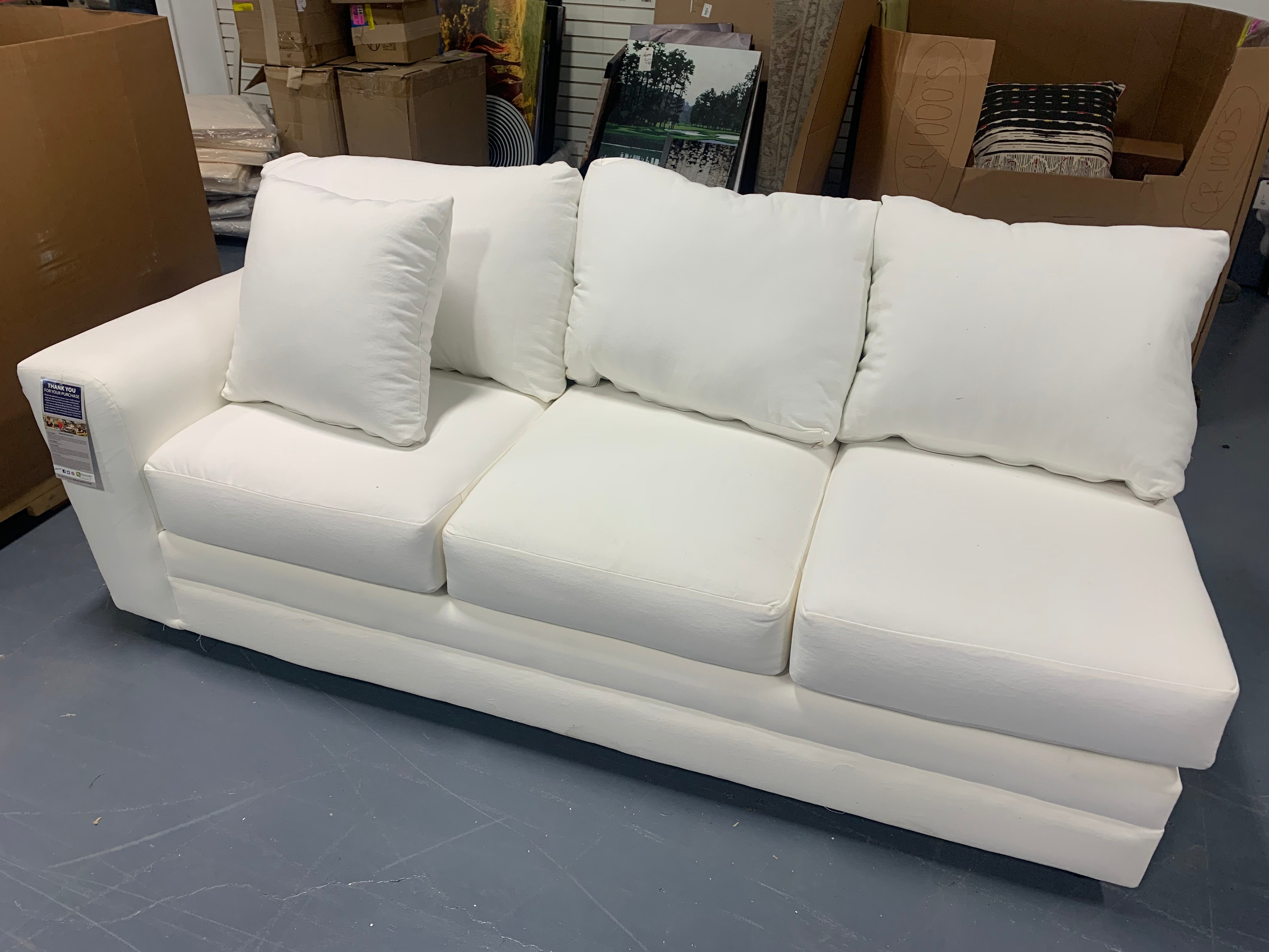 White Chaise Lounge Piece *As Is*