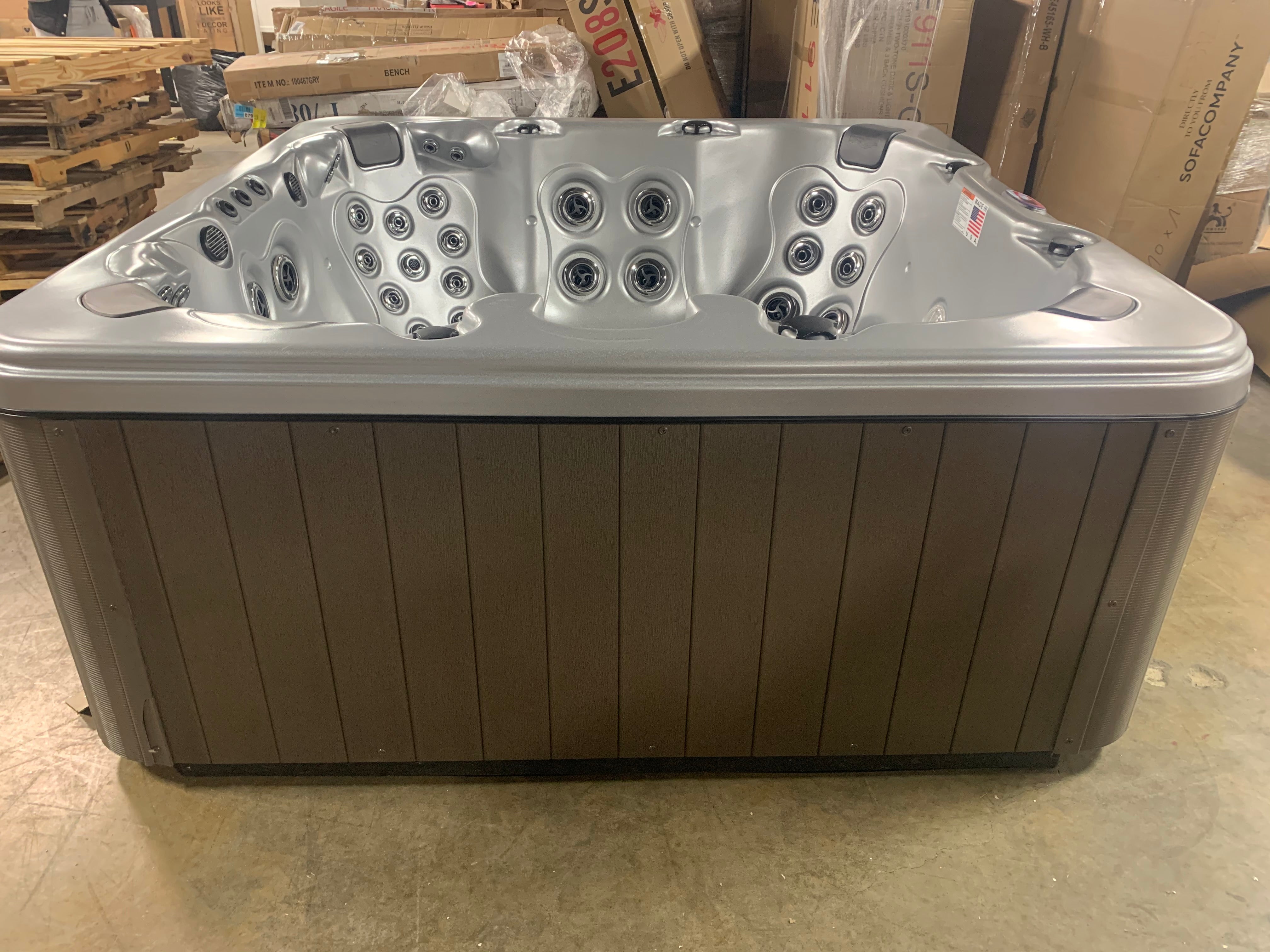 7-Person 56-Jet Hot Tub with LED Light and Stereo