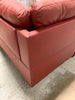 95” Red Faux Leather Sectional *As Is*