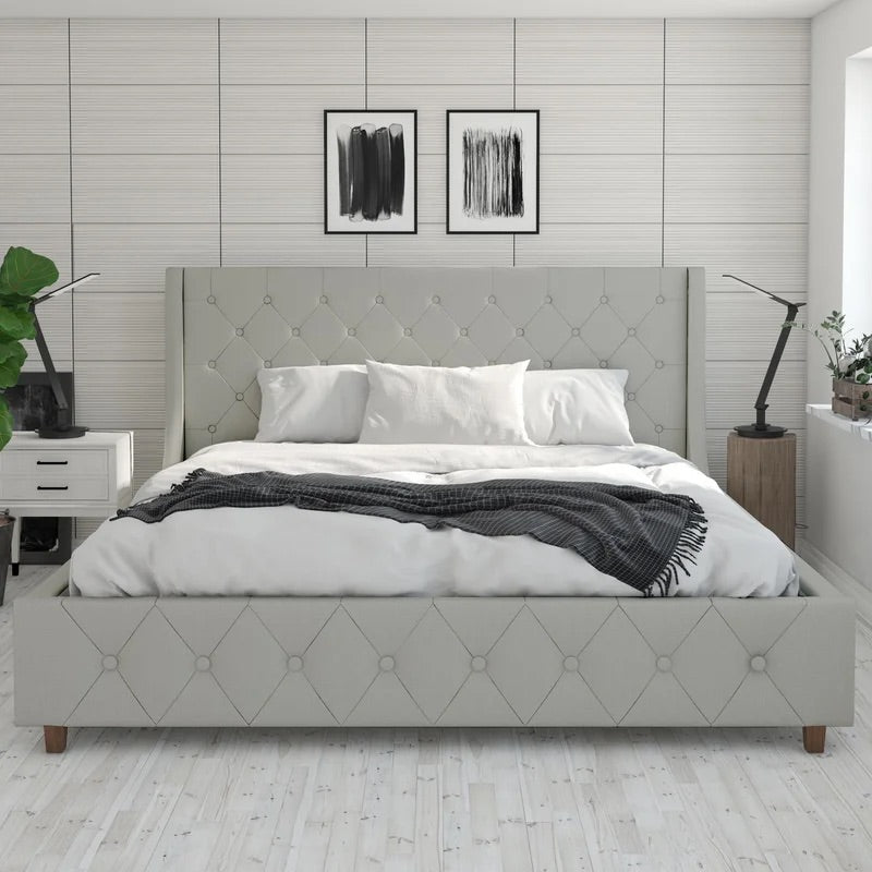*AS IS* Mercer Tufted Upholstered KING Platform Headboard ONLY MG507