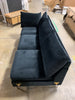 Black Velvet Chaise Lounge Piece *As Is*