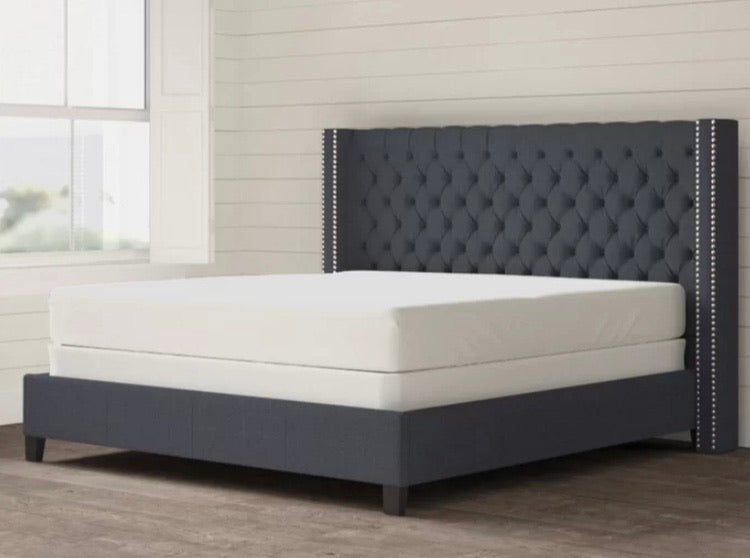 (Queen) Dallas Upholstered Platform Bed CG1911 (2 boxes)