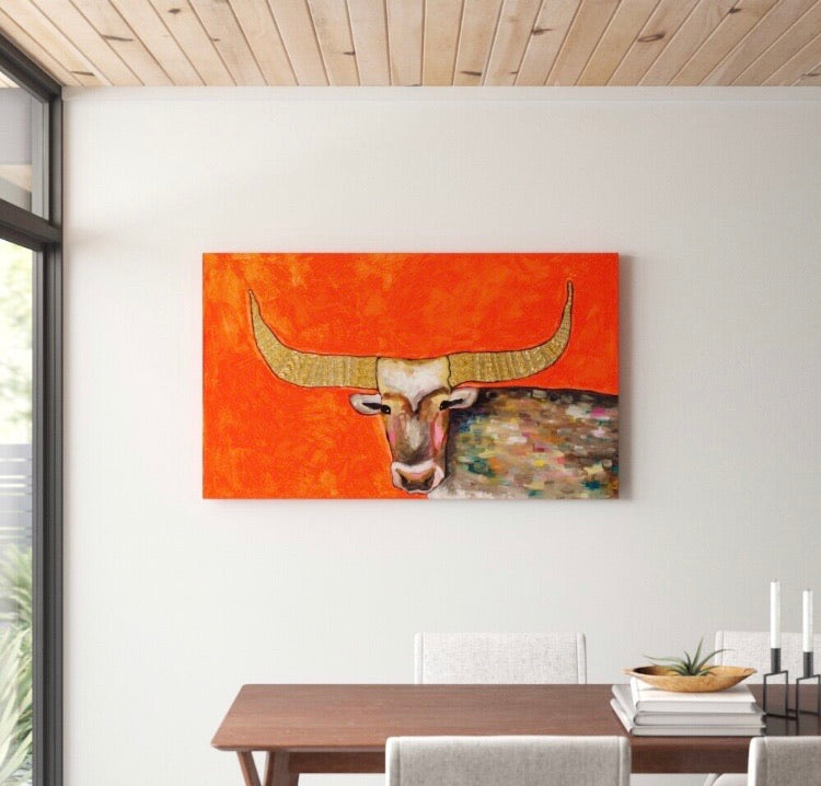 24"x40" Golden Bull Canvas CG705