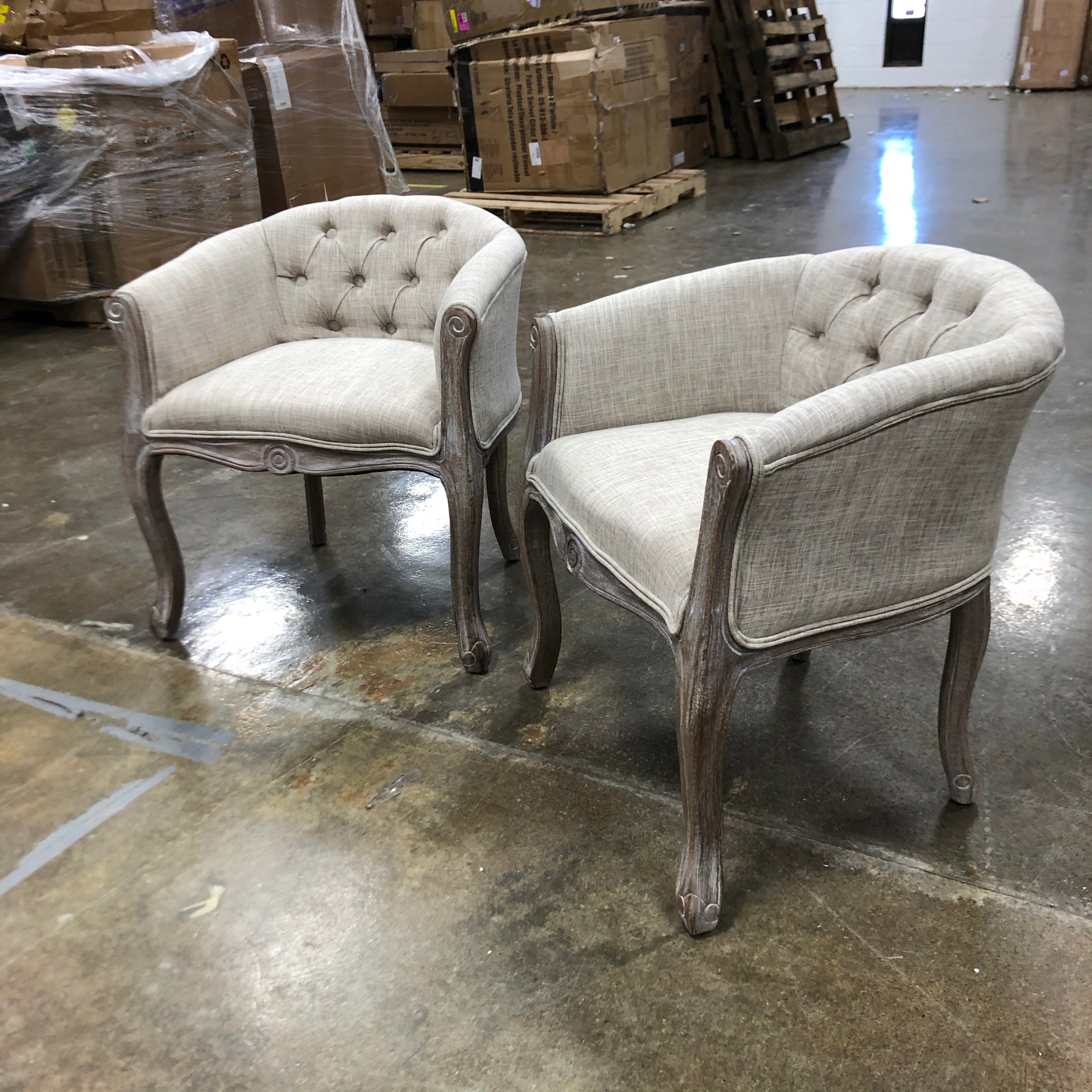 Jason Vintage French Upholstered Dining Chair (Set of 2)