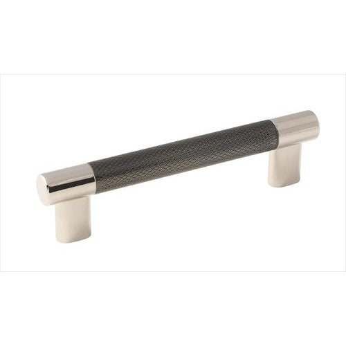 5-1/16 Inch Center to Center Esquire Cabinet Pull - Polished Nickel / Gunmetal, set of 10