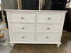 White Ballinger 6 Drawer Double Dresser