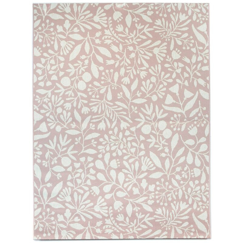 Olszewski Floral Pink Indoor/Outdoor Area Rug (#26R)