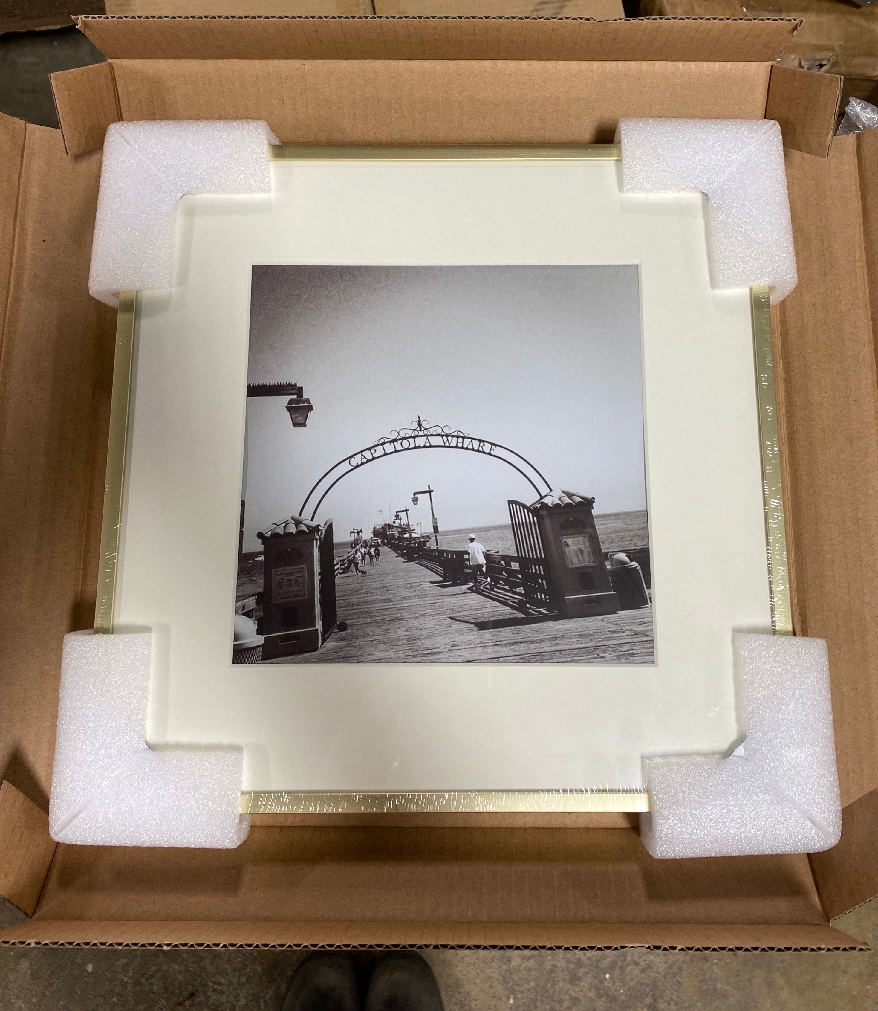Blevins Gold Aluminum Square Picture Frames (Set of 4)  #SA763