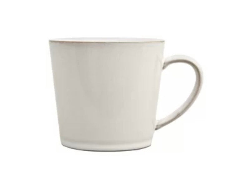 (Set of 6) Denby Stoneware Natural Canvas Coffee Mugs CG1955