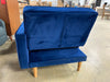 Blue Velvet Reclining Chaise Lounge *As Is*