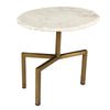 Bhavin Marble Top Pedestal End Table pc443