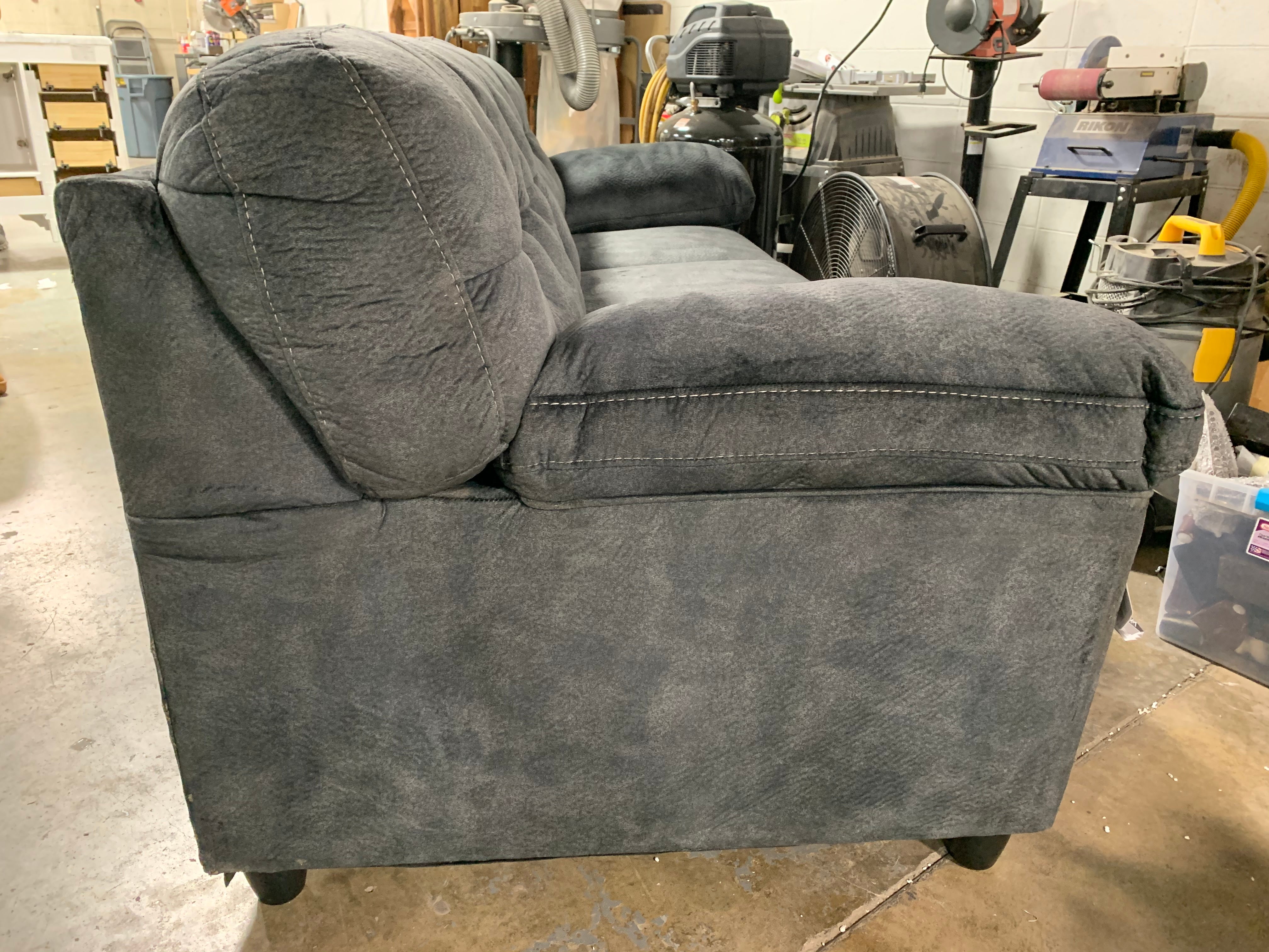 91.5" Pillow Top Arm Sofa, Charcoal