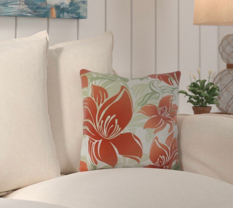 (Set of 4) Tree Mallow Square Pillow Cover and Insert CG1341
