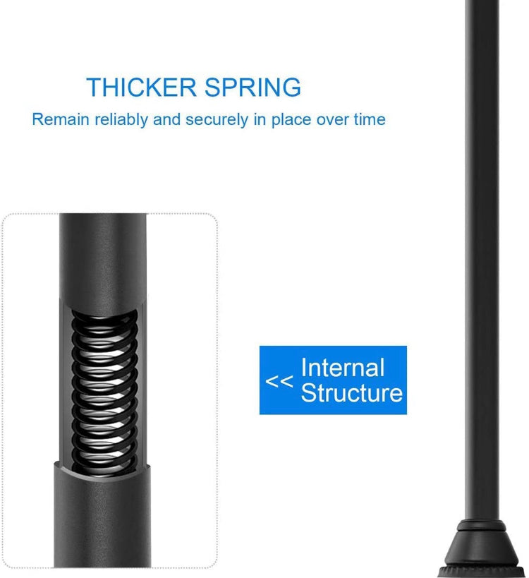 Black Shower Curtain Tension Rod Adjustable Shower Rod Black K8777