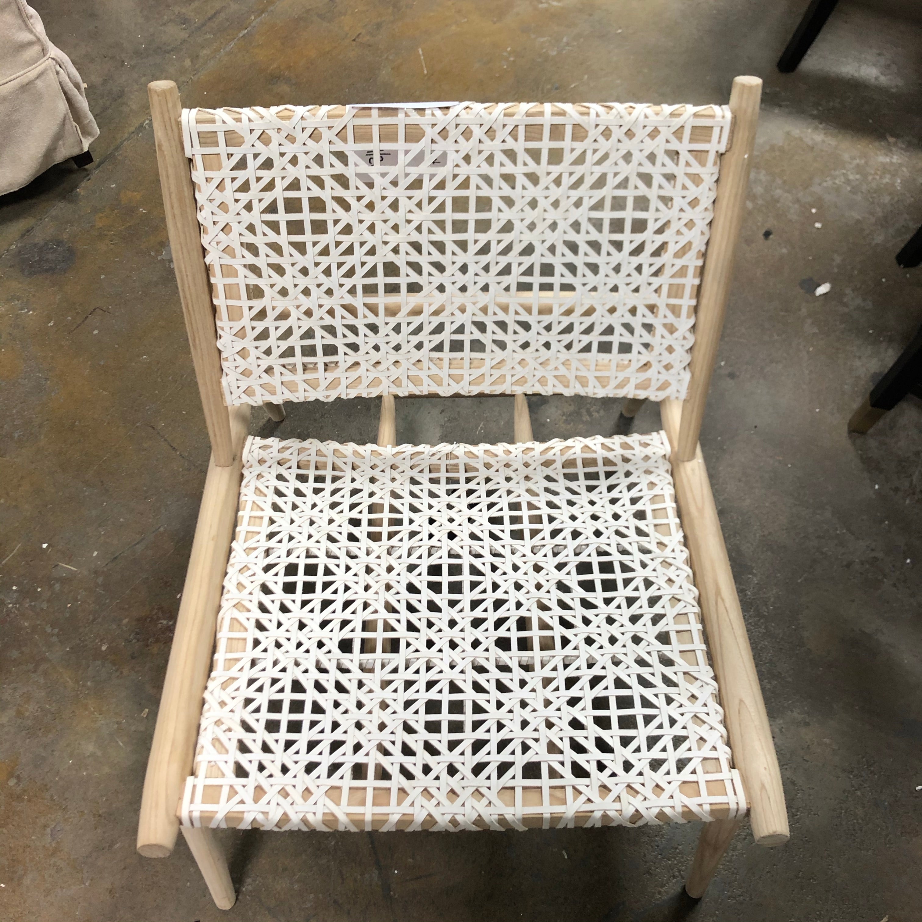 Bandelier Leather Weave Accent Chair