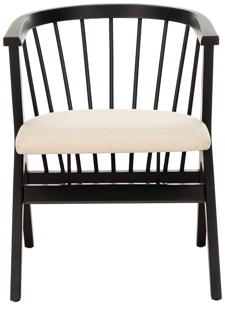 (Set of 2 ) Noah Spindle Dining Chair Black/Beige CG1660