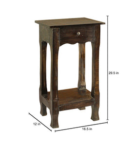 (Set of 2) Brown Audrey 1 - Drawer Solid Wood Nightstand CG917