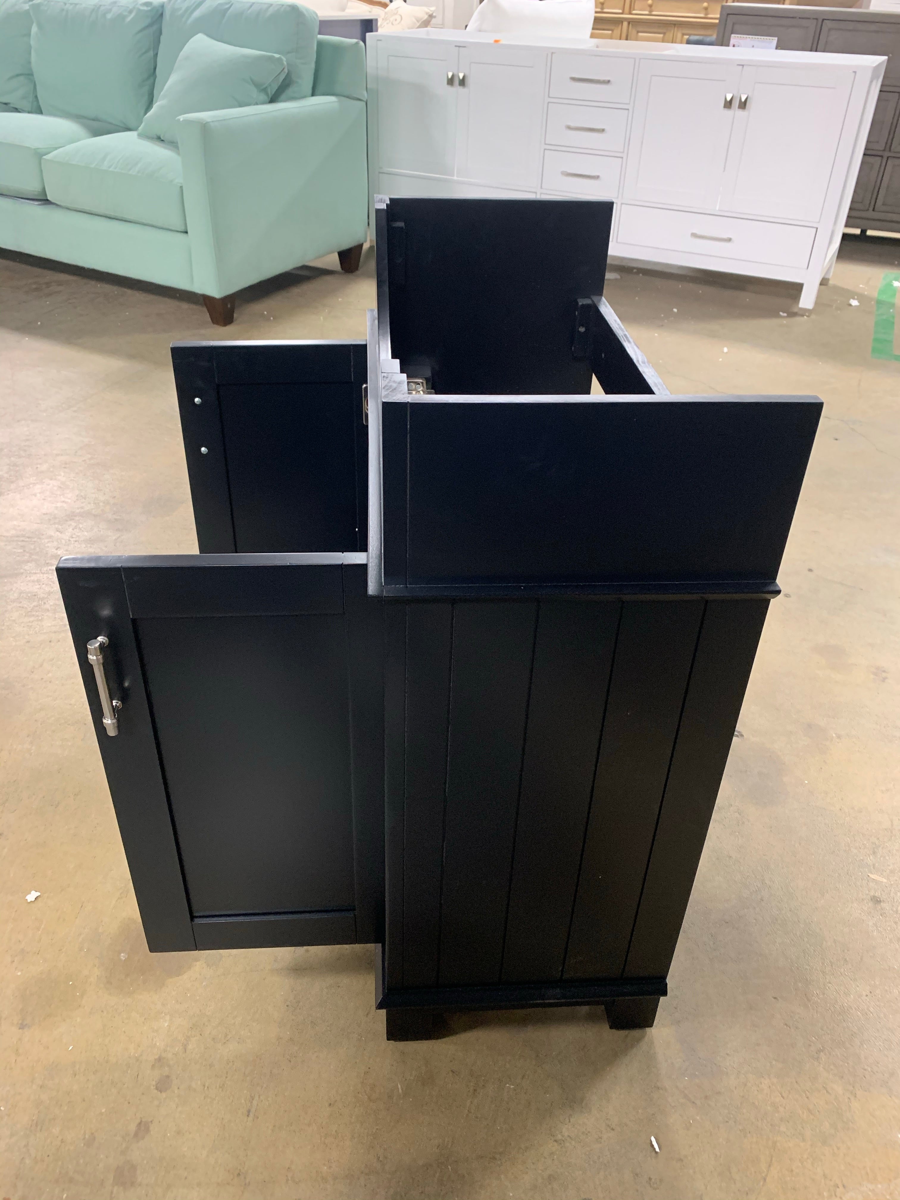 Hartford 30" Black Traditional Bathroom Vanity Base