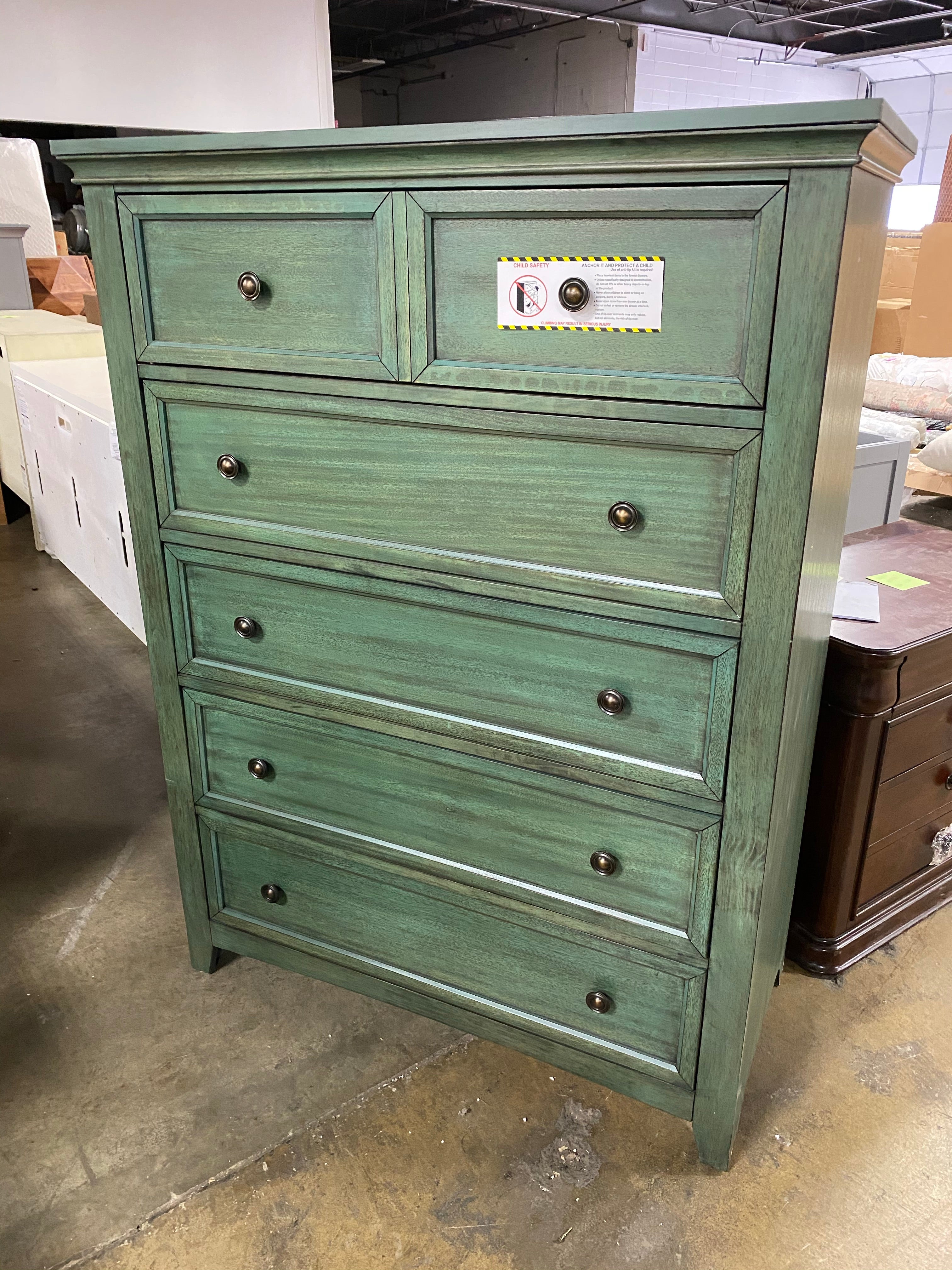 Oak Woodside 5 Drawer Dresser